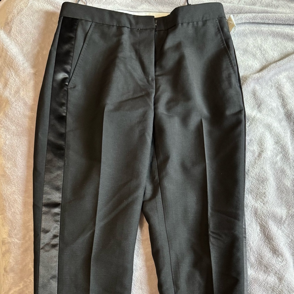 Burberry Black Satin-Trimmed Trousers